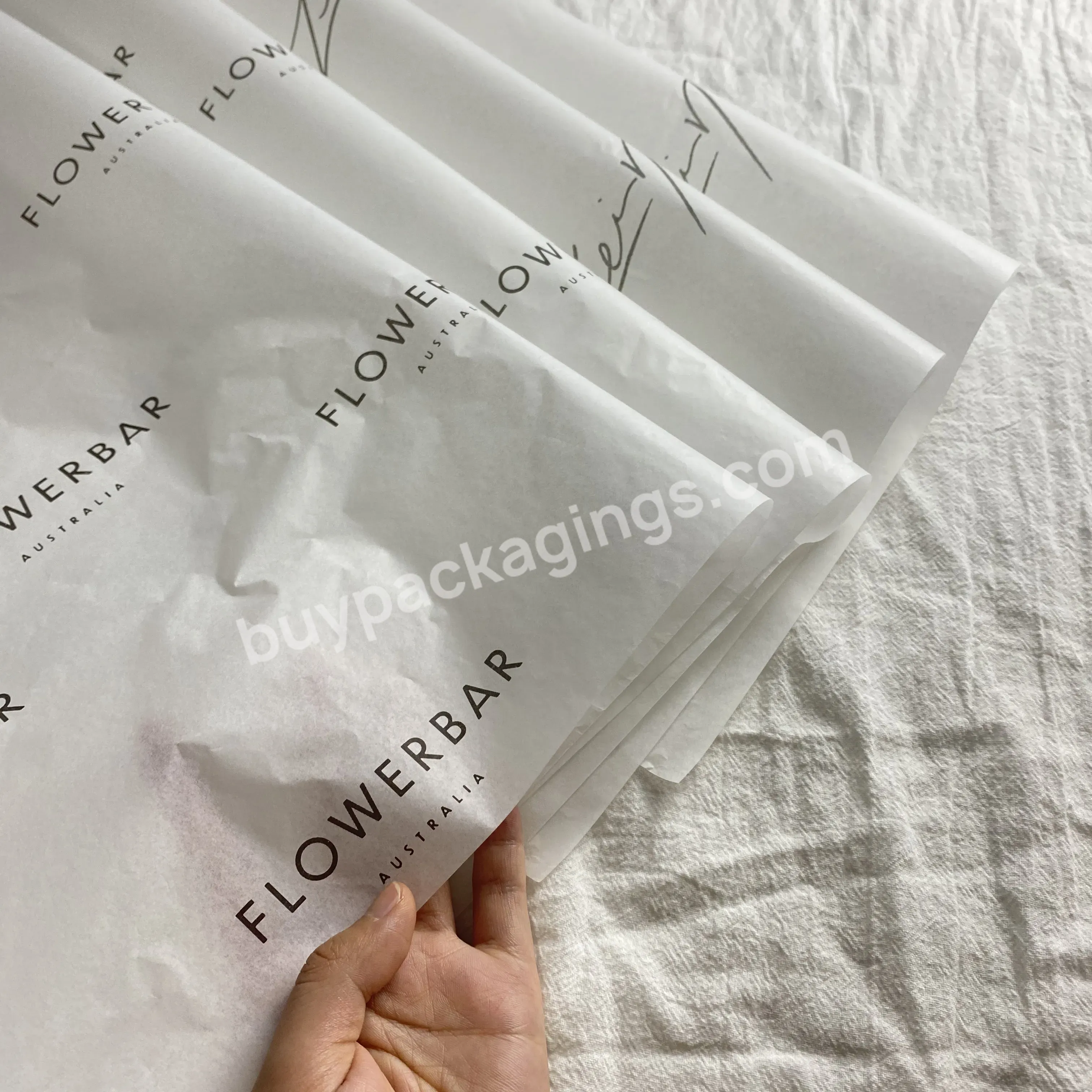 Customised Packaging Paper Tissue Wrapping Paper For Products Packaging Clothes Wrap Tissue Paper Logo Print