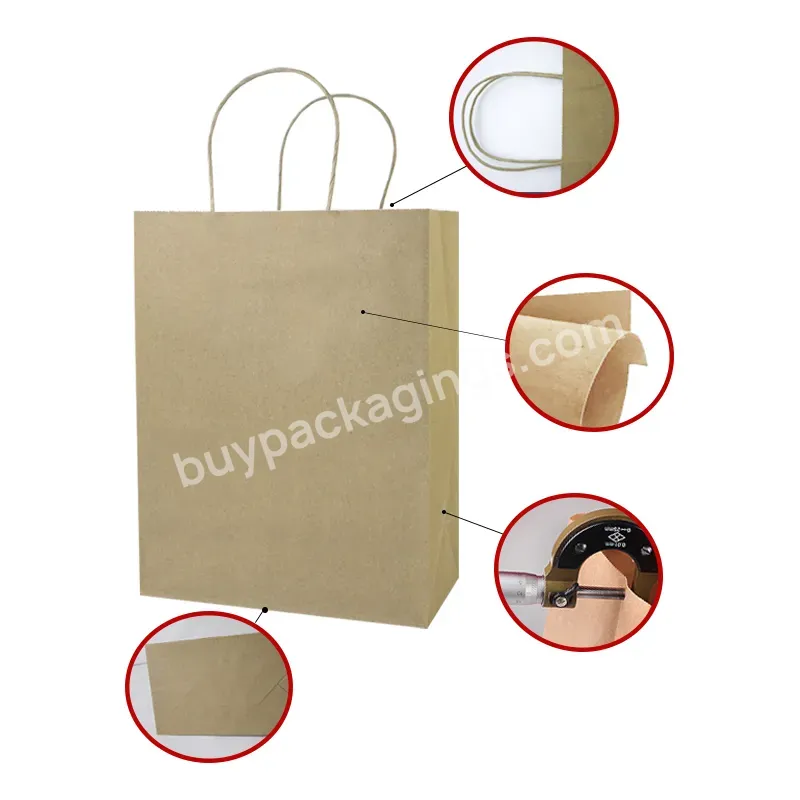 Customised Printing Design Logo Oem Big Recycled Large Retail Bolsas Papel Kraft Gift Paper Shopping Bags With Handle