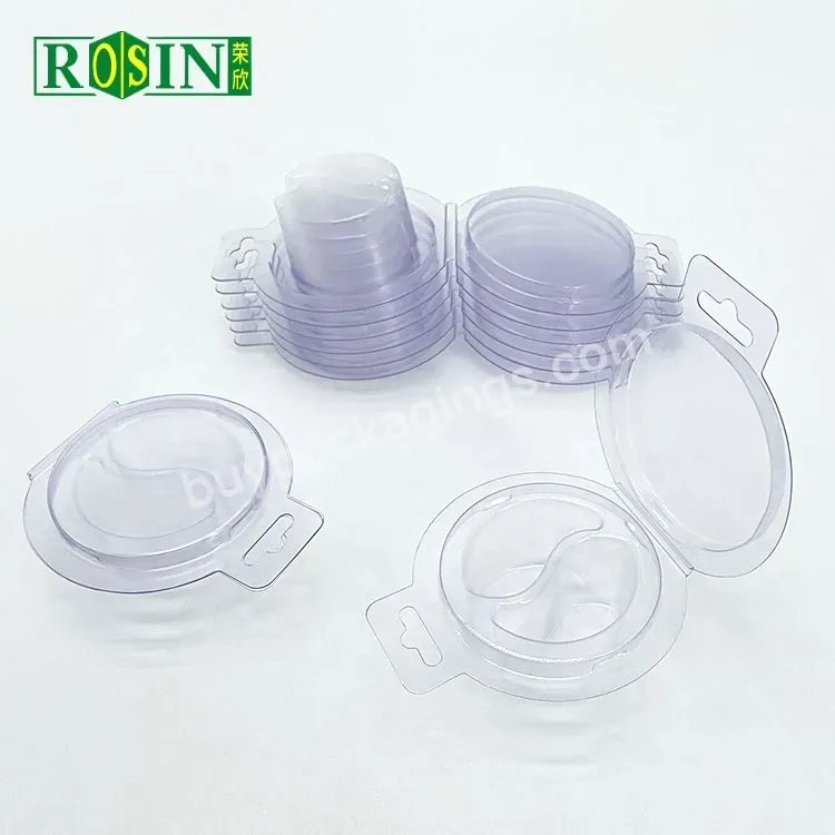 Customised Round Blister Clear Plastic Single Round Wax Melt Clamshell Packaging Wax Melts Container