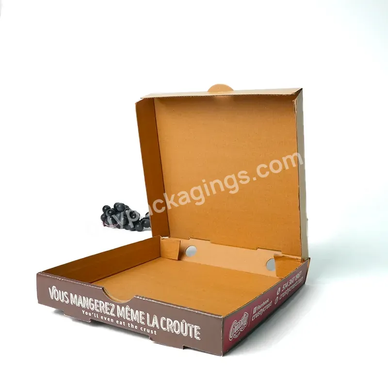 Customised Take Away Recycled Materials Corrugated Board Food Container Art Paper Cmyk/pantone Pizza Box