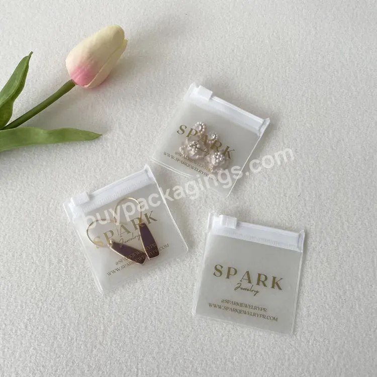 Customised Zipper Jewelry Packaging Plastic Bag With Logo Mini Zip Lock Bags For Earring Package
