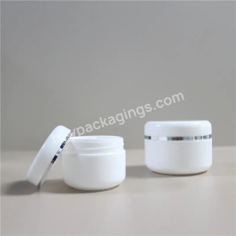 Customizable Logo 10g 15g 20g Thick Wall White Cosmetic Cream Pp Jar With White Lid 10 15 20 Ml For Skin Care