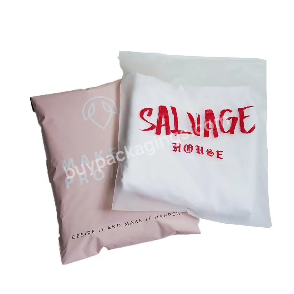 Customization China Factory Wholesale Frosted Custom Logo Matte Clear Plastic Packaging Zipper Bags For Apparel