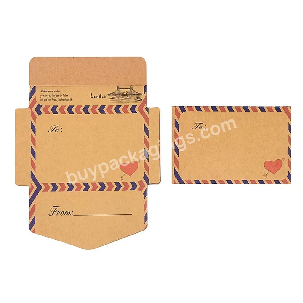 Customization Logo School Office Kraft Retro Foldable Wedding Invitations Gift Creative Vintage Paper Envelope Mini Envelopes