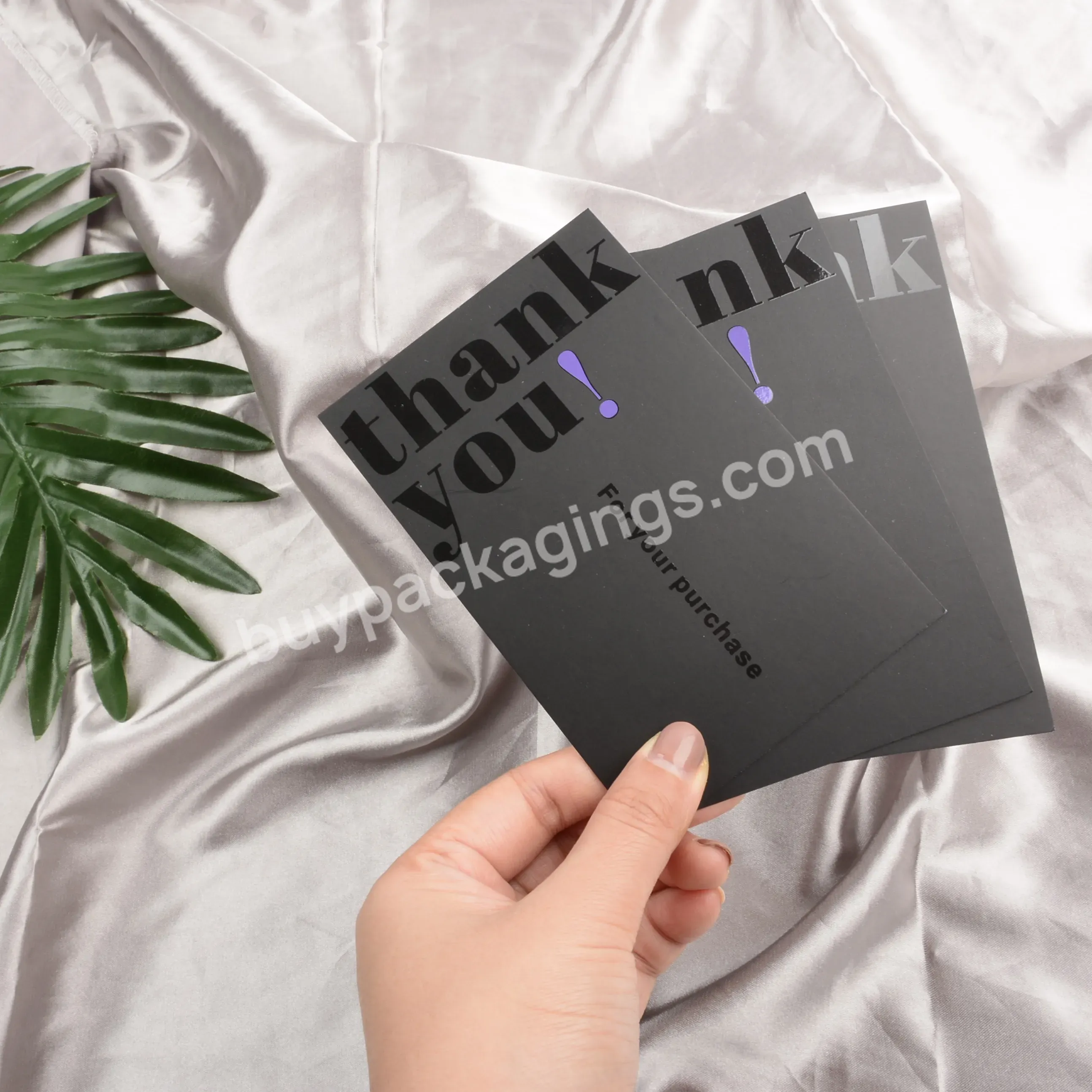 Customization Printing Uv Logo Business Parcel Insert Shopping Thank You For Your Order Purchase Card