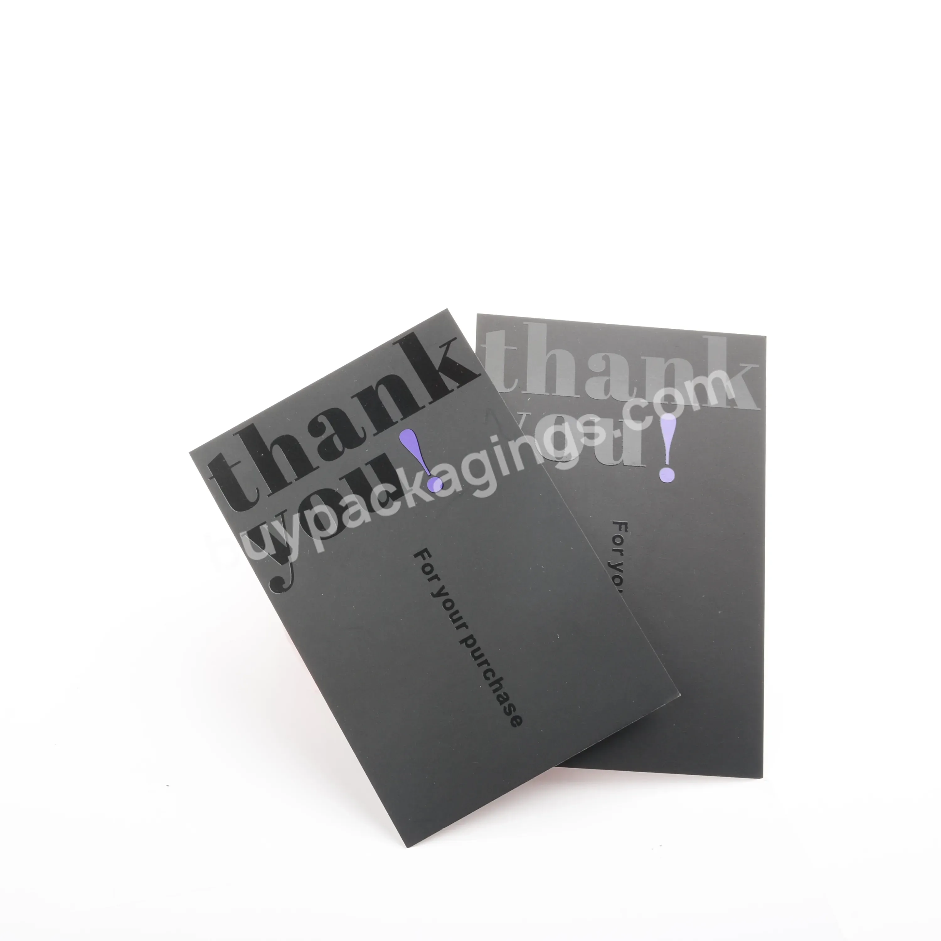 Customization Printing Uv Logo Business Parcel Insert Shopping Thank You For Your Order Purchase Card