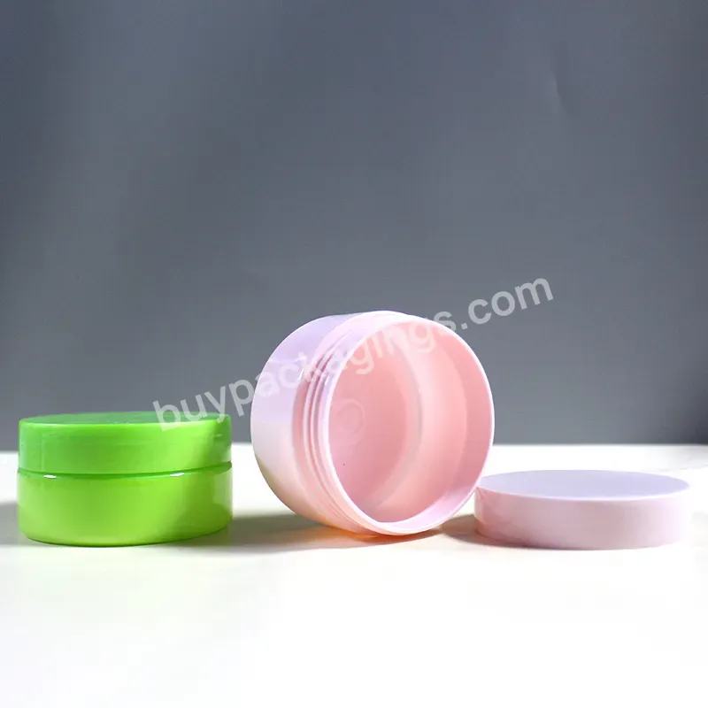 Customize 1oz 2oz 4oz 6oz 8oz Cosmetics Packaging Petg Plastic 50g Pet Jar Frosted Jar With White Lids For Hair Mask Container