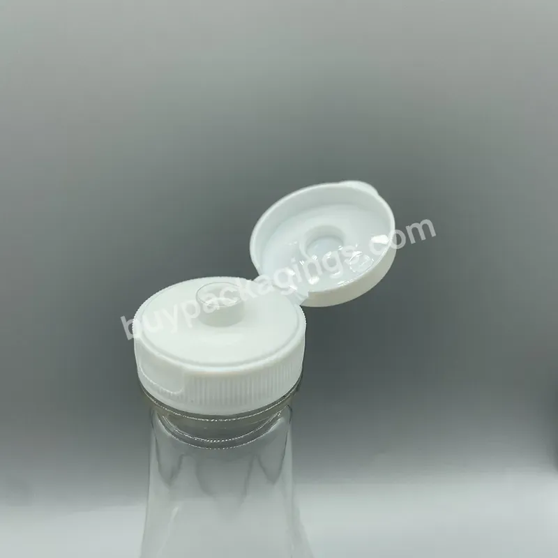 Customize 300ml Transparent Pet Soy Sauce Bottle For The Kitchen With Flip Cap