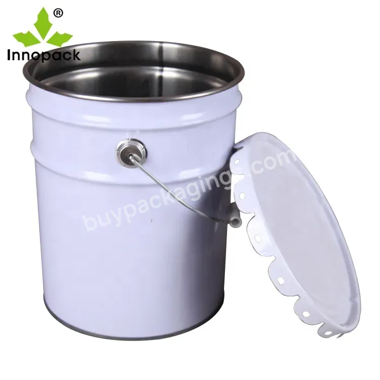 Customize 5 Gallon Bucket Metal Tin Bucket 19 Liter Paint Pail 19 Liter Solvent Keg With Handle And Lug Lid