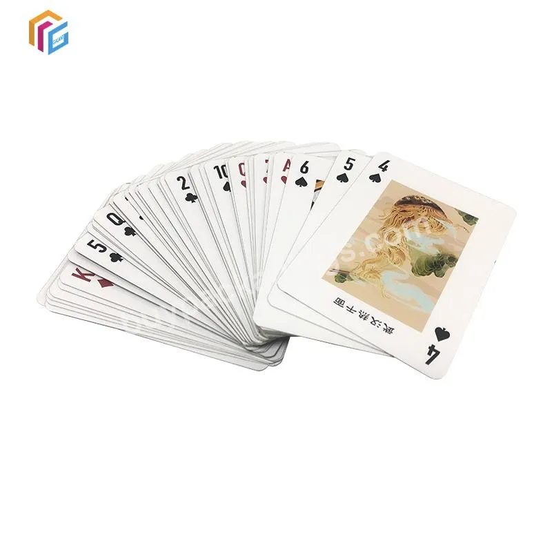 customize Adult Cards Waterproof PVC Material Playing Cards Logo Printing 63 x 88mm Paper Porker Cards