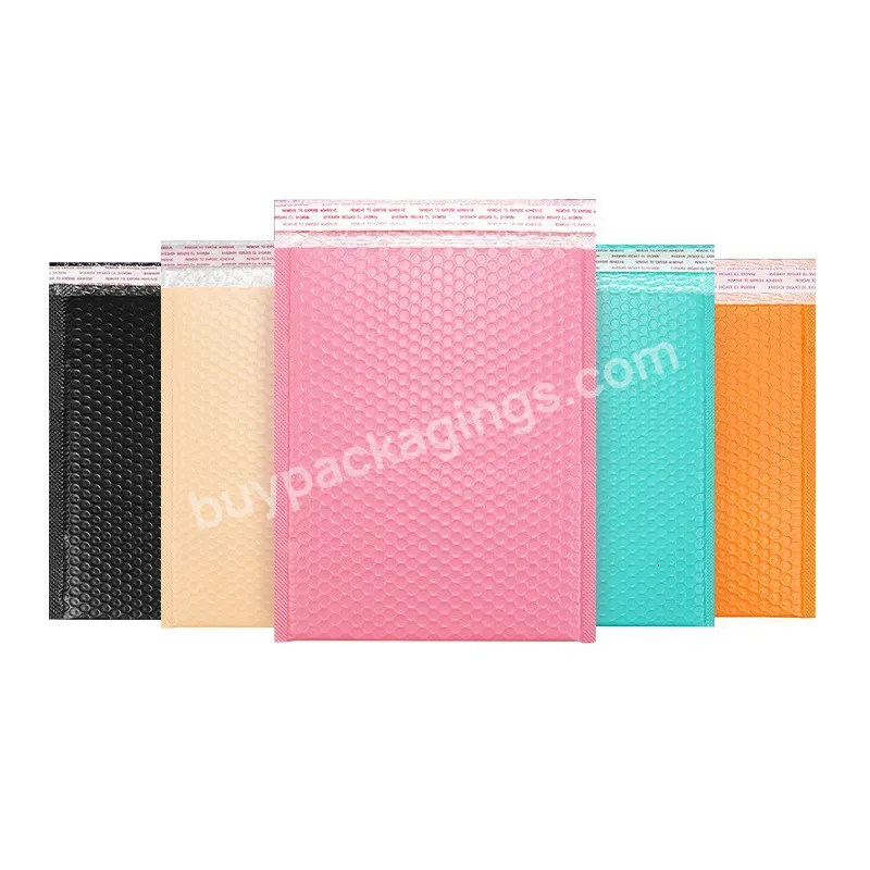 Customize Black Pink Mailer Strong Adhesive Packing Mailing Tear Proof Bubble Padded Envelopes