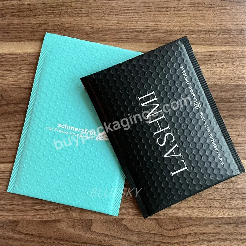 Customize Blue Mailer Strong Adhesive Air Bags Packing Mailing Bubble Padded Envelopes For Jewelry Packaging