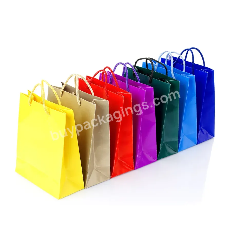Customize Christmas Kraft Paper Gift Bag Paper Bags With Custom Logo Shopping Bags