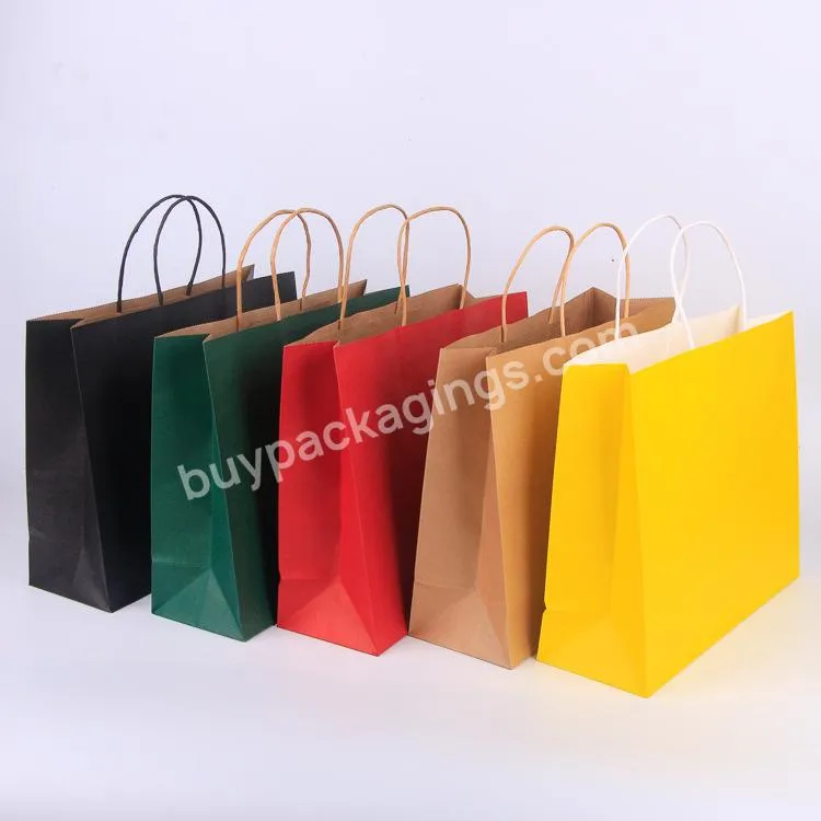 Customize Design Color Kraft Fancy Shopping Paper Bag Printing Gift Custom OEM Craft Packaging