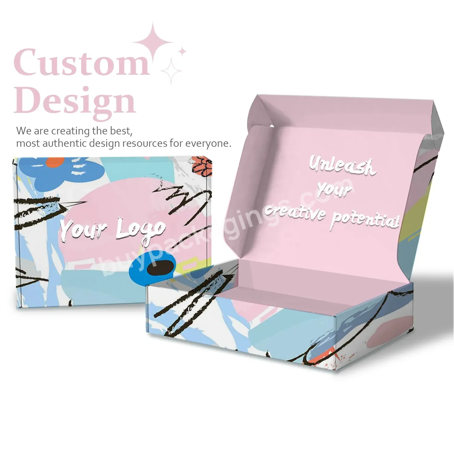 Customize Design Foldable Portable Offset Color Printing Corrugated Box