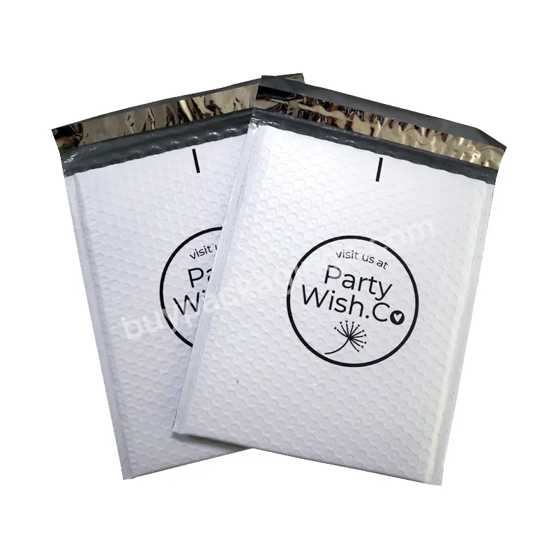 Customize Design Logo Printed White Self Seal Mailers Bubble Shipping Bags Packaging Bag Book Bubble