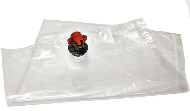 Customize Eco Bib 5l 10l 15l 20l 220l Bag In Box Water Bag With Valve For Easy Transportation Of Red Wine Juice Bags