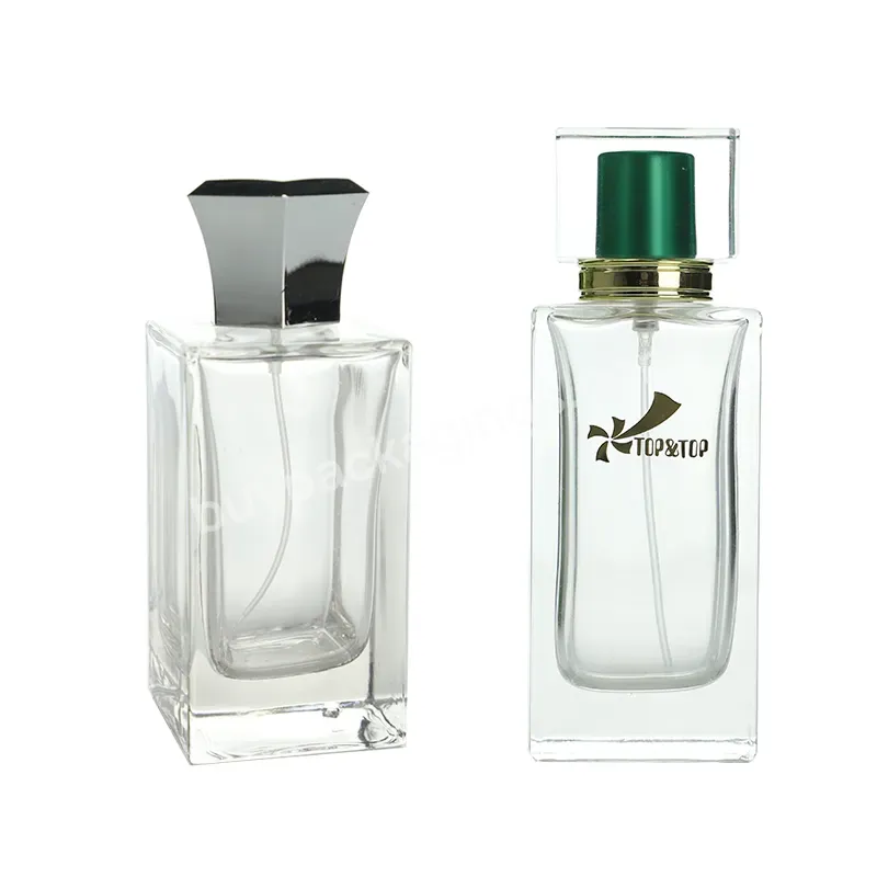 Customize Hot Sale Male Oil Perfume Bottle 30ml 50 100ml Dosen Screw Perfume Bottle On Spray Cap Women Flat Rectangular