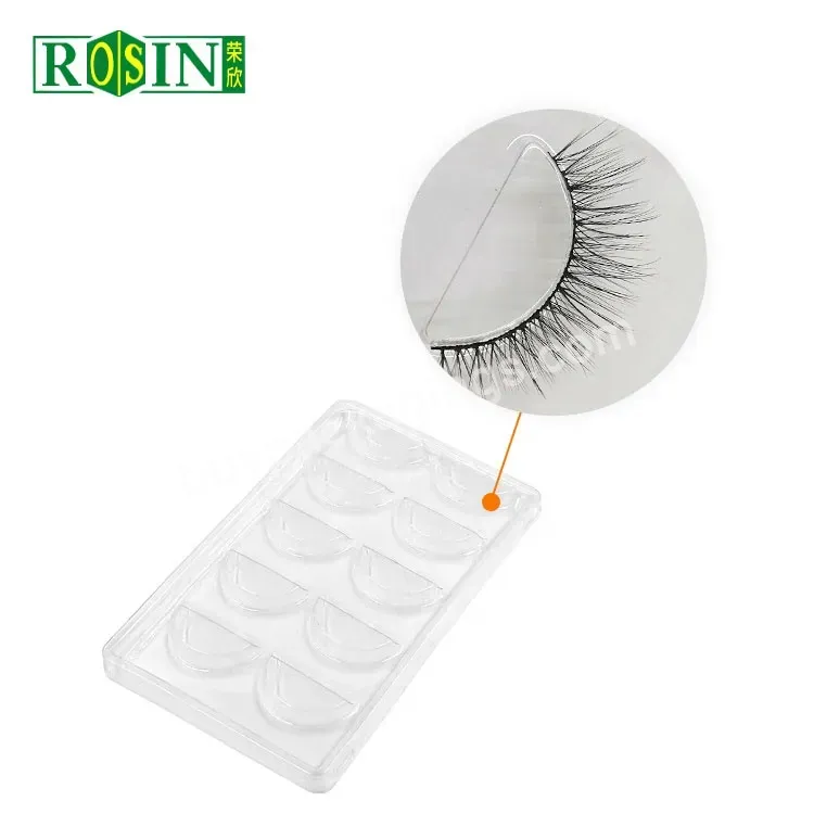 Customize Printed Disposable Empty Plastic Lash Glue Tray Clear Plastic 3d Eye Lash Boxes With Tray 25mm Plastic Lash Tray