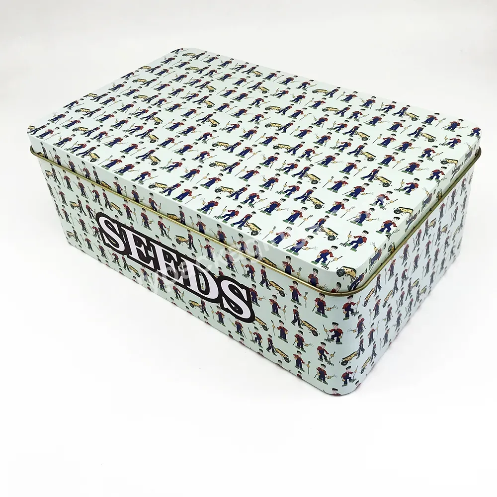 Customize Printing Empty Storage Metal Seed Box