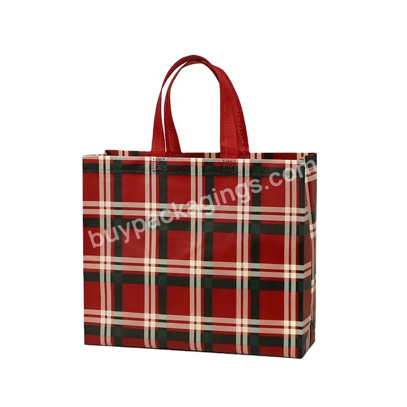 Customize Printing Recycle Laminated Custom Shopping Handle Pp Non Woven Stock Bag For Gift Packing