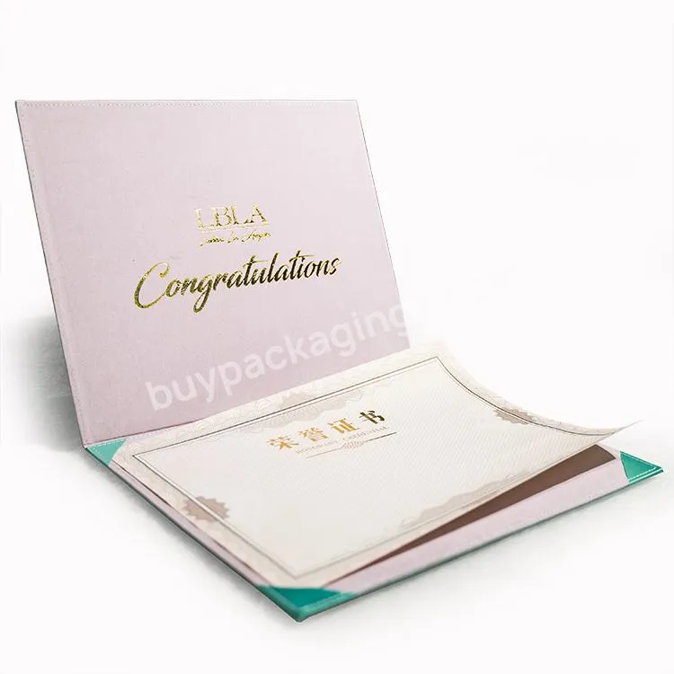 Customize Pu Leather Diploma Cover A4 Holder Carton Certificate Folder Holder - Buy A4 Folder Carton 3 Pager,Pu Certificate Holder A4,Certificate Holder A4 Diploma Holder.