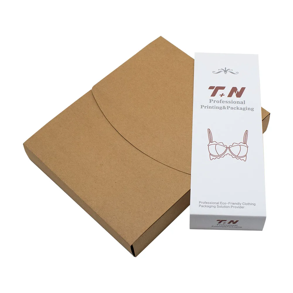 Customize recycled High Quality custom printing logo folding kraft paper womens underwear packaging paper box gift boxes