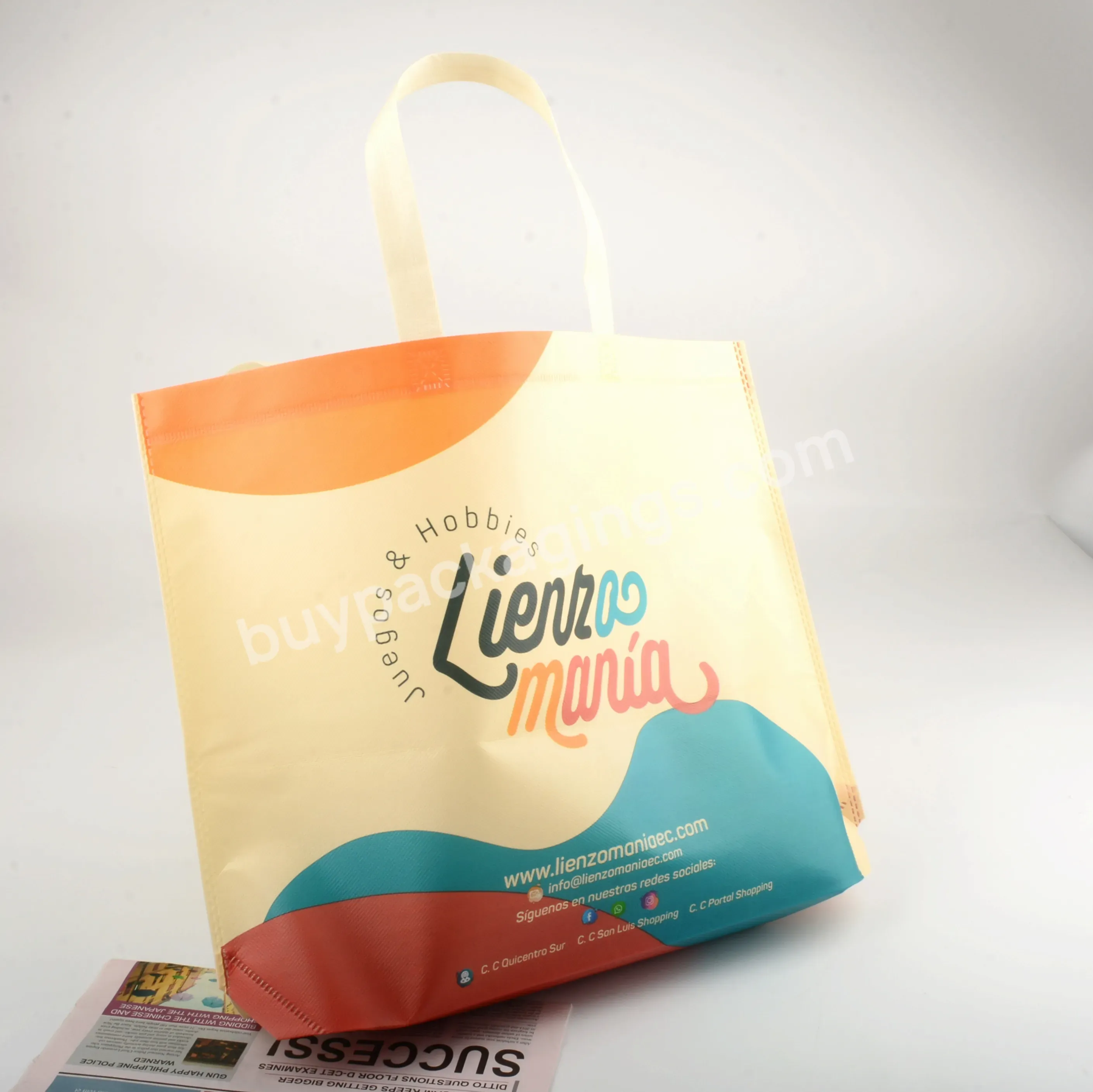 Customize Size Logo Print Environment-friendly Material Non-woven Bag High Quality Low Moq Shopping Packaging For Shoes Of Brand