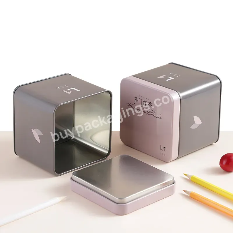 Customize Square Tea Tin Box Packaging Coffee Tin Can Case Wholesale