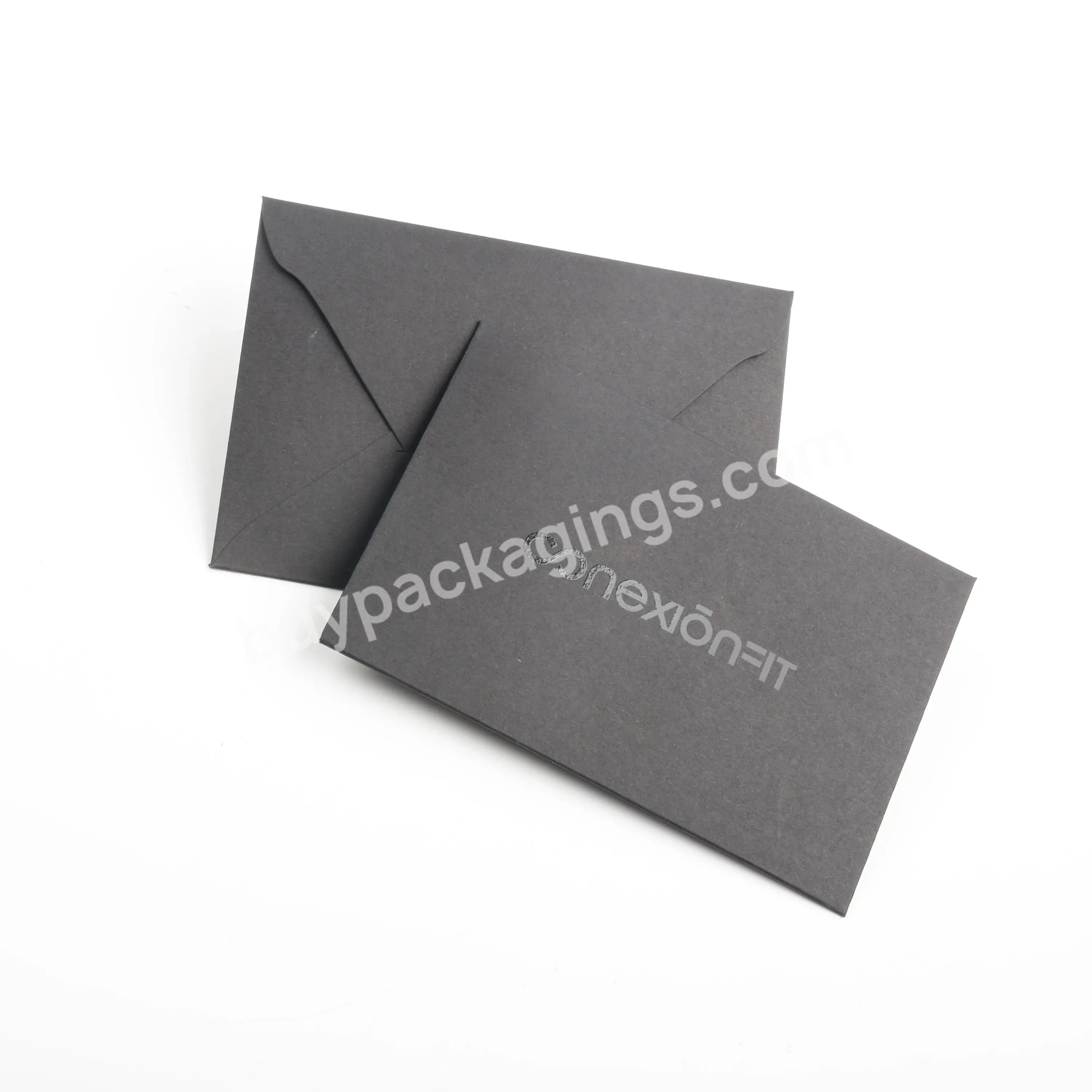 Customize Your Own Logo Design Black Paper Envelopes For Invitations Handmade