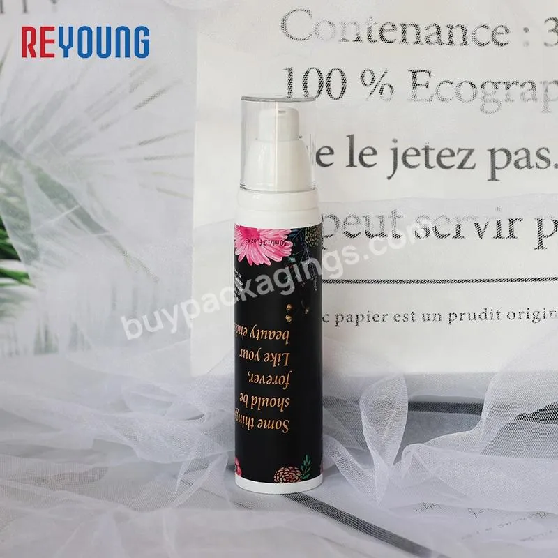 Customized 30ml 50ml Cosmetic Cream Airless Pump BB Foundation Big Soft Golden Plastic Tube