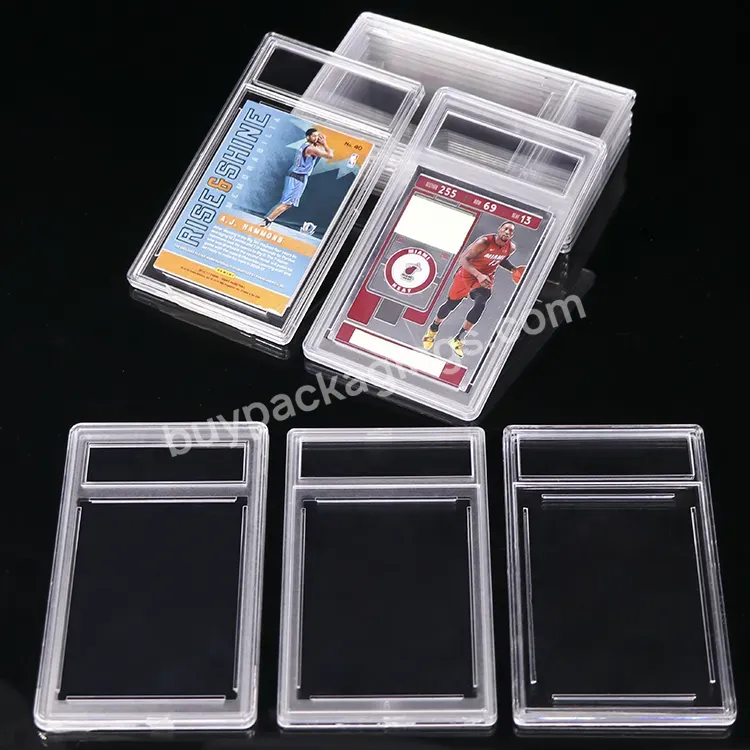 Customized 35pt 100pt Postcard Auto Slab Beckett Bgs Trading Cards Holder Clear Graded Card Case Sports Cards Slab For Pokemon