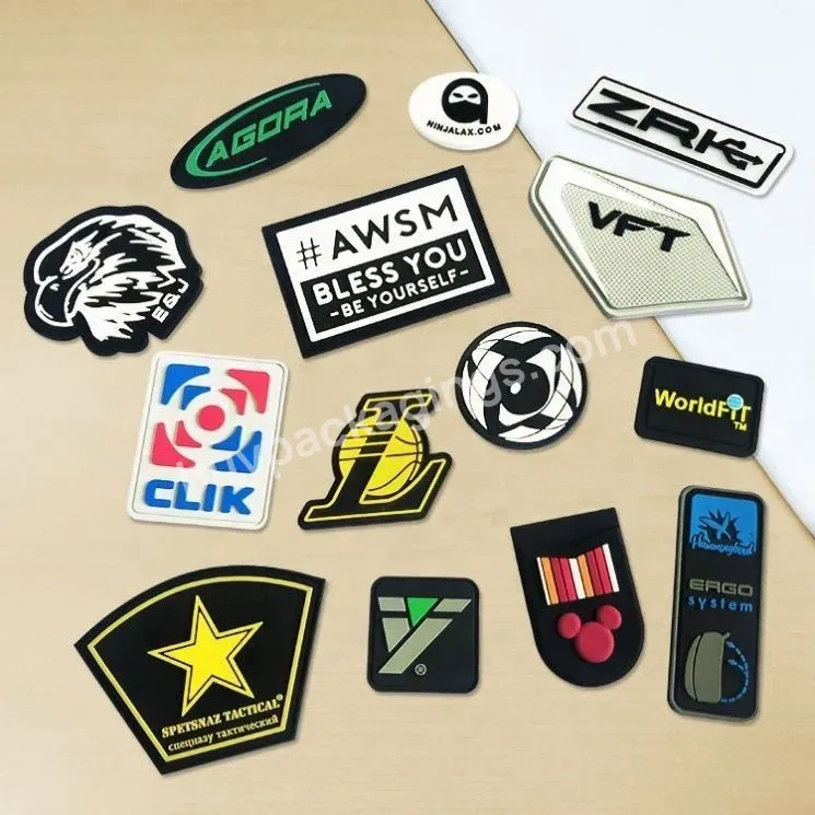 Customized 3d Rubber Logo Parche Pvc Patch For Clothing Bag Hot Sale Products