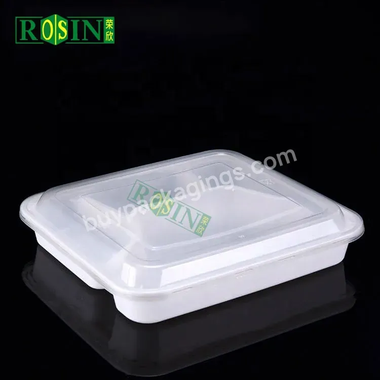 Customized 4 Compartment Clear Microwave Safe Takeaway Disposable Plastic Bento Lunch Boxes Meal Prep Containers With Lid