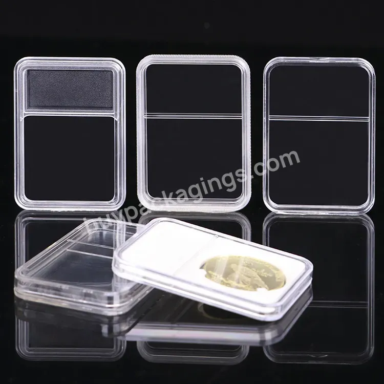 Customized Acrylic Silver Dollar Pccb Coin Display Slab Collection Case Plastic Coin Holder Collectible Coin Capsules Holders