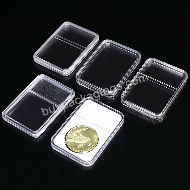 Customized Acrylic Silver Dollar Pccb Coin Display Slab Collection Case Plastic Coin Holder Collectible Coin Capsules Holders