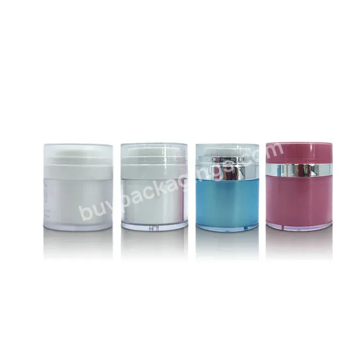 Customized Airless Press Pump 30g 50g Vacuum Facial Cream Lotion Packaging Plastic Container Cream Jar