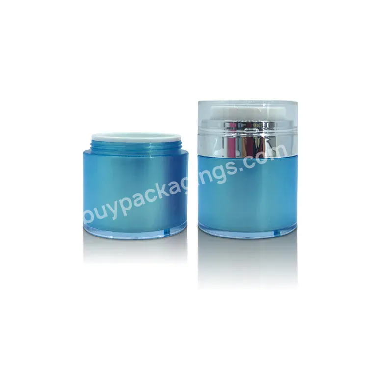 Customized Airless Press Pump 30g 50g Vacuum Facial Cream Lotion Packaging Plastic Container Cream Jar