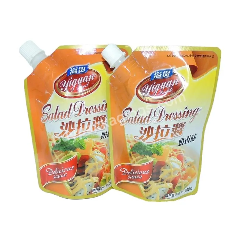Customized Beverage Packaging Bags Stand Up Spout Pouch Seasonings & Condimnts Packaging Juice Spout Bag