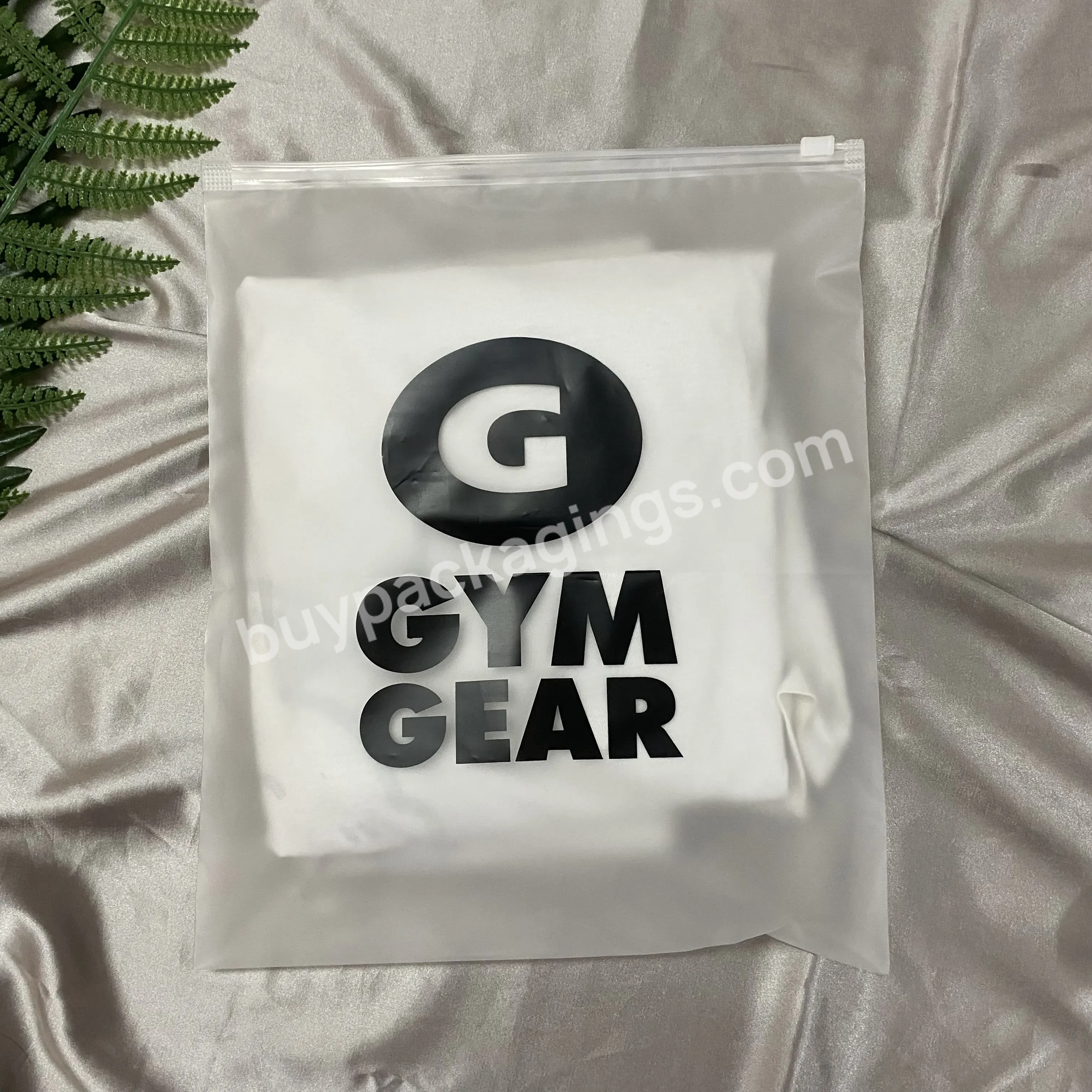 Customized Biodegradable Frosted Sealing Zipper Lock Bag Packaging Bags To Shirt/ Hoodies/ Pants With Logo Plastic Bags
