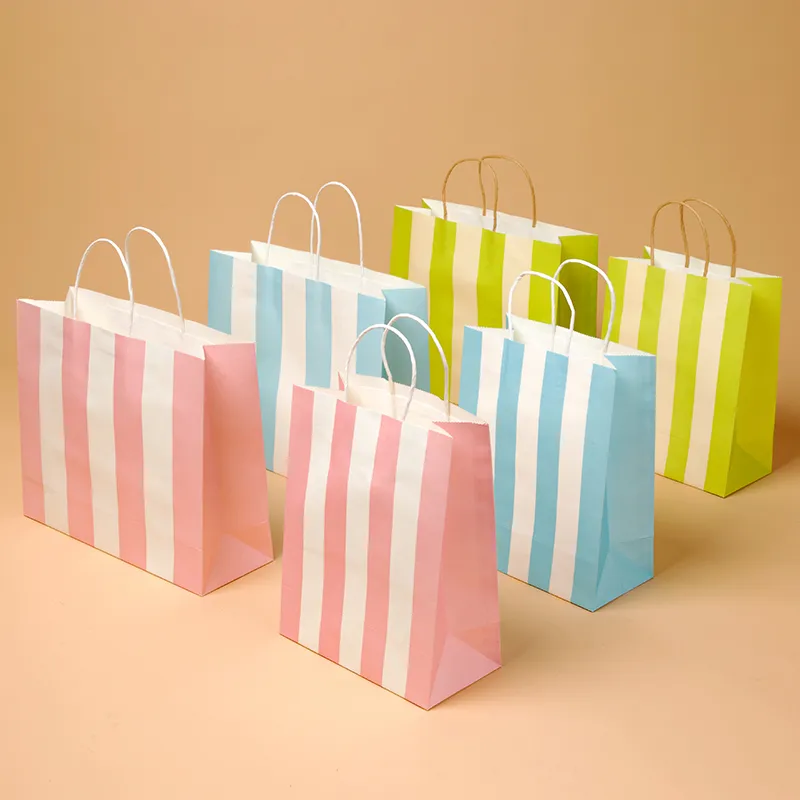 Customized Boutique Shopping Bags Cheap Kraft Merchandise Bags Colored Uline Eurototes