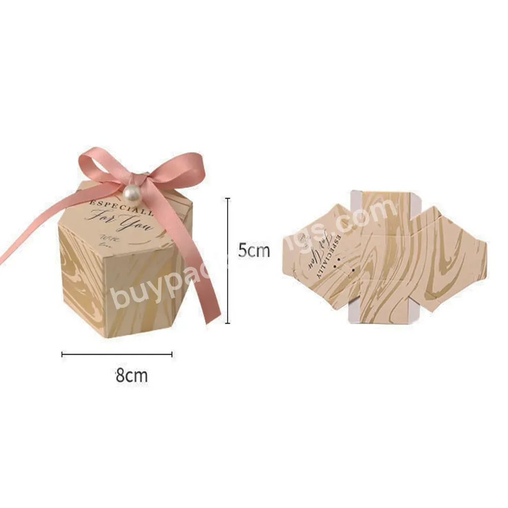 Customized Bowknot Candy Boxes Favor Gift Sweet Golden Hand Boxes Packaging Bag Boxes For Baby Shower Wedding Party Decoration