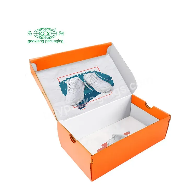 Customized Brand Shoe Packaging Corrugated Paper Box Shopping Box