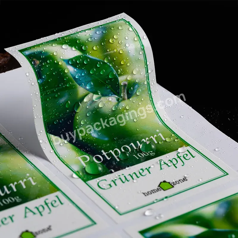 Customized Brand Vinyl Waterproof,Tear Resistant,Scratch Resistant Self-adhesive Paper,Juice Bottle Outer Packaging Label