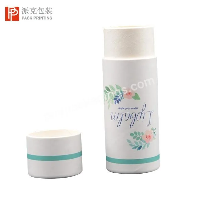 Customized Branding White Kraft Paper Push up Organic Deodorant Stick Container Natural Paper Lip Balm Tubes