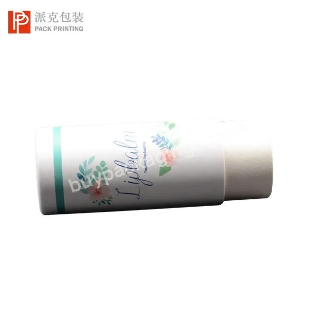 Customized Branding White Kraft Paper Push up Organic Deodorant Stick Container Natural Paper Lip Balm Tubes