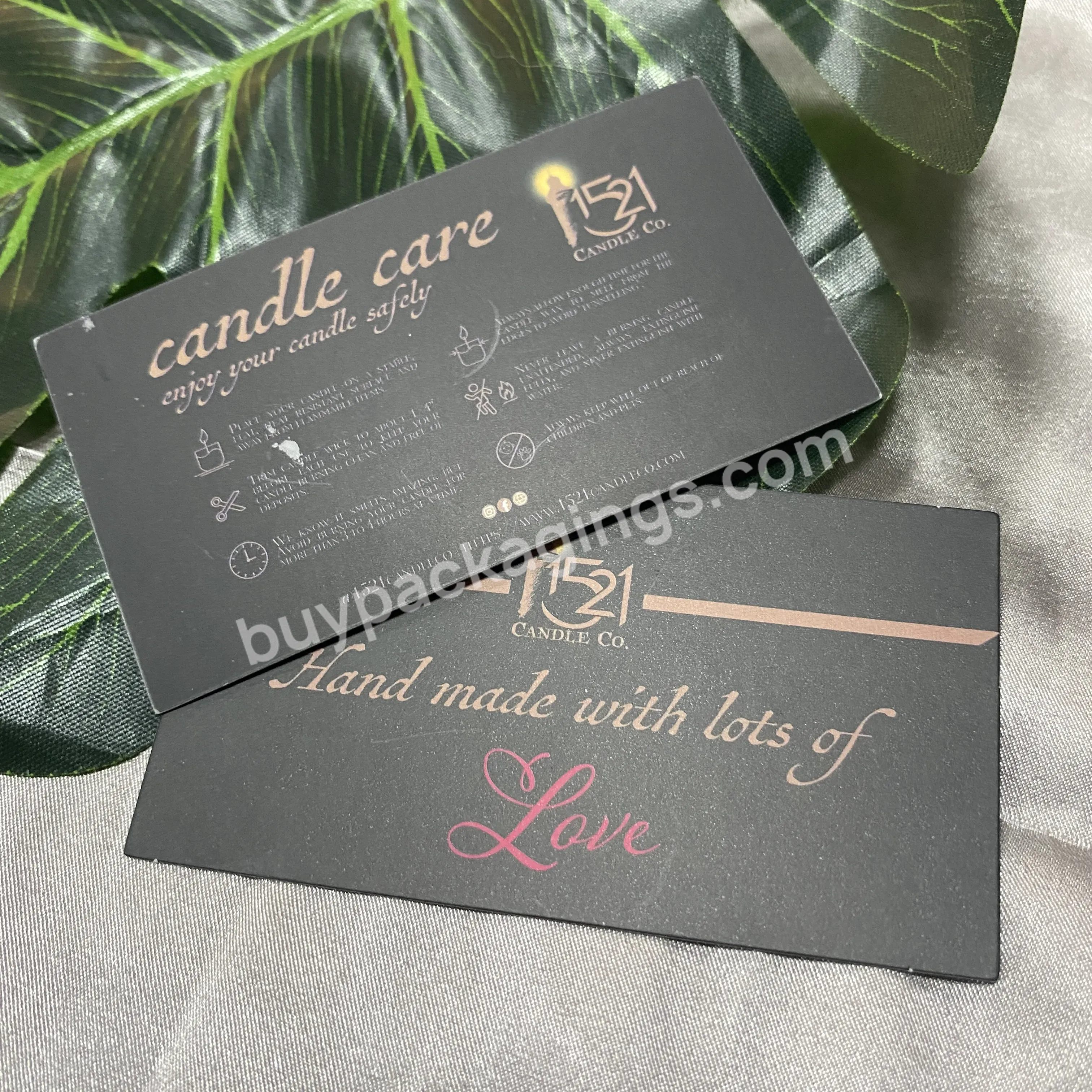 Customized Card Holder Metallic Thank You Card Business Card Printing For Small