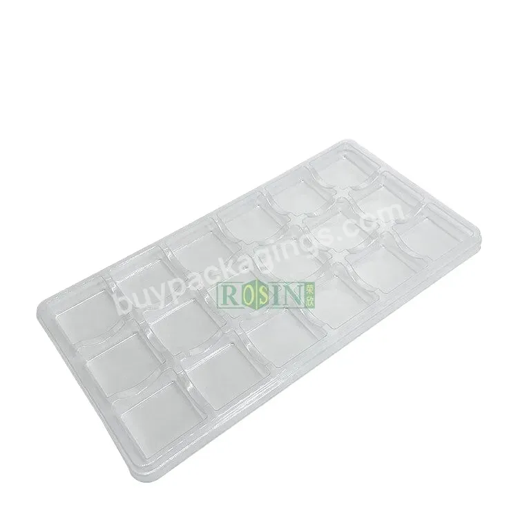 Customized Chocolate Box Inner Tray 18 Cavity Chocolate Blister Plastic Insert Tray For Chocolate With Lid