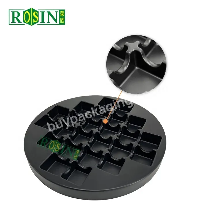 Customized Chocolate Gift Box Luxury Round Blister Chocolate Gift Insert Trays Plastic Supplier