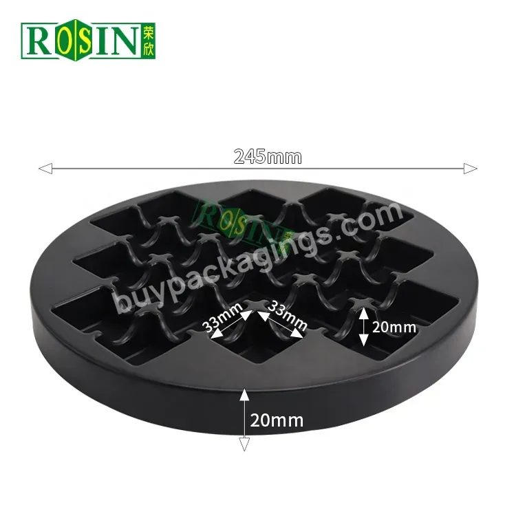 Customized Chocolate Gift Box Luxury Round Blister Chocolate Gift Insert Trays Plastic Supplier